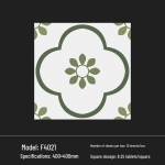 400x400 Roheline Prantsuse Retro V&auml;ikese &Otilde;ie Keraamiline Plaat K&ouml;&ouml;ki, Vannituppa, R&otilde;dule ja P&otilde;randale 400*400