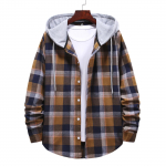 Mehed Naised Paari kapuutsiga ruuduline s&auml;rk pikkade varrukatega n&ouml;&ouml;pidega s&auml;rk jakk L kohv