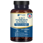 4-in-1 magneesiumgl&uuml;tsinaat koos KSM-66 ashwagandha, kurkumi ja B6-vitamiiniga
