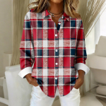 Naiste s&auml;rgipluus J&otilde;ulutr&uuml;kiga n&ouml;&ouml;biga pikkade varrukatega vabaaja tavaline s&auml;rgikrae, tavaline topp M oranž