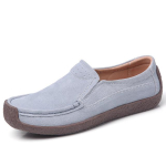 Ehtsa Nahaga Mokassiinid Lamedad Kingad Naistele Kevad Suvi Mugavad Pehmed Tossud K&otilde;rge Kvaliteediga Vabaaja Kingad Slip-on Lamedad 42 36 gray