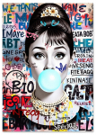 Plakat audrey hepburn z balonem 30x40 cm