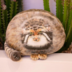 3D-prinditud elutruu pallaskass kassi mees manul Pehmed m&auml;nguasjad T&auml;idisega stepikassid Kallistatav padi Toakujundus S&uuml;nnip&auml;evakingitused lastele 30cm