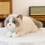 Uus simulatsioonkassi nukk ragdollkassi h&auml;&auml;lenukk pl&uuml;&uuml;sist m&auml;nguasi rahustav nukk viskepadi lastele 45 cm (will call 0.48kg) pruun