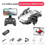 Uus LF606 droon WIFI FPV minidroon lainurk HD 4K 1080P kaamera k&otilde;rguse hoidmisega RC helikopteri kokkupandav neljakopteri drooni kingitus 480P Camera valge