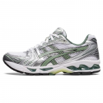 ASICS Gel Kayano 14 Valge Puhta H&otilde;bedane Kiltkivihall Salveiroheline Tossud 1201A019-107 36