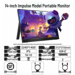144Hz puutetundlik kaasaskantav monitor Switchi/PS5/XBOXi/mobiili/s&uuml;learvuti jaoks