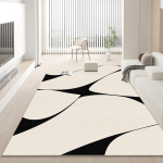 Prantsuse mustvalge triibuline vaip elutuppa ja magamistuppa, luksuslik &ouml;&ouml;kappimatt kodukaunistuseks 80x120cm 31x47inch