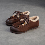 Johnature Pl&uuml;&uuml;sist Soojad L&uuml;hikeste Paeltega Puuvillased Kingad Retro Ehtne Nahk Pehme Tald Mitmek&uuml;lgsed Naiste Kingad 35 kohv