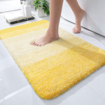 Kitinjoy Suur vannitoa libisemisvastane vannimatt Mustust h&uuml;lgav du&scaron;ipadjake P&otilde;randakaunistus Pehme pl&uuml;&uuml;sist vaip &Uuml;limalt pehme imav vannitoamatt 41X61cm kollane