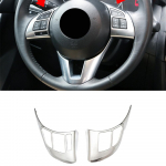 ABS Matte For Mazda CX-5 CX5 Steering Wheel Switch Button Panel trim Cover Auto interior Accessories 2012 2013 2014 2015 2016