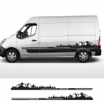 2 tk auto kleebist Renault Master 2 3 4 Nissan NV400 Interstar Opel Vauxhall Movano tuuningutarvikutele Matkaauto M&auml;gi L1