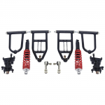 Esivedrustuse amordikomplekt koos &uuml;lemise ja alumise &otilde;&otilde;tsaga, sobib maastikus&otilde;idukitele, neljarattalistele, kardidele must