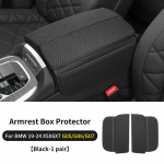 J&auml;&auml;siidist Auto K&auml;etoe Kasti Kate Padi BMW X5 X6 X7 G05 G06 G07 -2024 Keskkonsooli K&auml;etoe Kaitsja Padi Tarvikud Black 1 Pair