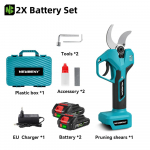 NewBeny 2 k&auml;iku 65mm harjadeta elektriline oksak&auml;&auml;r puuviljapuu bonsai p&uuml;gamisk&auml;&auml;r v&otilde;imsust&ouml;&ouml;riistad Makita 18V aku jaoks pin 2x Battery-EU plug