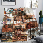 1 tk Outer Banksi tr&uuml;kiga flanelltekk, K&otilde;rge kvaliteediga, Mugav k&otilde;ikidel aastaaegadel, Kodu kaunistus, Soojus ja mugavus, T&auml;iuslik j&otilde;ulukingituseks 130cm x 150cm gray