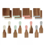 Set d'accessoires pour raclette - LIVOO - MEN427 - En acacia - 8 spatules - 8 planchettes