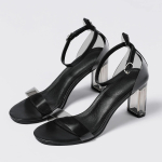 PVC-želeesandalid Kristallist Avatud Varbaga K&otilde;rged Kontsad Naistele L&auml;bipaistva Kontsaga Kingad Sandale Femme Sandalias Mujer Suurused 36-43 36
