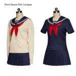 My Hero Academia Cosplay kost&uuml;&uuml;m Boku Himiko Toga Women Sailor JK vormitud plisseeritud seeliku kardiganide komplekt S beige
