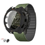Rihm+Kaitse&uuml;mbris Garmin Fenix 8 47 51mm Karastatud Klaasist Kate Magnetiline Silikoonrihm QuickFit K&auml;ev&otilde;ru Kaitsja Fenix8 Tarvikud Fenix 8 51mm-Solar gray