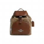 Coach Pace 22 Klassikaline Monogramm Kaetud L&otilde;uend Ja Peen Vasikanahk Seljakott Naiste Seljakott Khaki Sadul CR130-SVWQ3 Basic Set (Bag+Dust Bag)