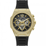 GUESS Sport Must roostevaba teras ja silikoon Meeste kvarts GW0518G2 must