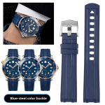 Omega Seamaster 300 rihma jaoks kummist Seamaster silikoonkummist kellarihm Seamaster 300 Kellarihma tarvikud mehed 20 22mm 22mm gray