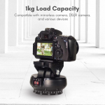 Mootoriga Pan Tilt HD Panoraamne HD 360 Kraadi P&ouml;&ouml;rlev Panoraamne Statiiv HD 100M Traadita Kaugjuhtimispult 9 Taseme Kiiruse Reguleerimine 1kg Kandev&otilde;ime Telefoniga