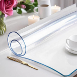 L&auml;bipaistev PVC Lauamatt - &Otilde;likindel, Veekindel, P&otilde;letuskindel Kaitsekate Lauapindadele 2.0mm Thick / 100x100cm