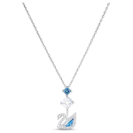Swarovski 125. aastap&auml;eva S&auml;rav Luikude Seeria Sinine Luik Rodiumiga Pinnatud Kristallkaelakee Naiste kaelakee 5530625 Box (Random Color)
