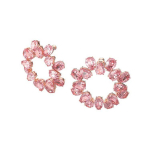 Swarovski Millenia pirnil&otilde;ikelise kristalliga suured k&otilde;rvar&otilde;ngad naistele, roosad 5614932 Pink,F