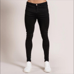 Meeste P&uuml;ksid Retropesu T&otilde;mblukuga Stretch Teksad Vabaaja Slim Fit P&uuml;ksid Meeste Suures Suuruses Pliiatsp&uuml;ksid Denim Skinny Teksad meestele 2XL must