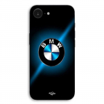 Kaitse&uuml;mbris iPhone 17e jaoks BMW logo must ja s&auml;ravsinine Maniacase must