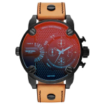 Diesel Kell Kvartsmehhanism Nahkrihm 51mm Must T&auml;hik Meeste kellad DZ7408 Black Dial