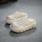 Johnature Retro Paksu Tallaga &Uuml;mar Ninaga Nahast V&auml;litingimustes Sandaalid K&auml;sitsi Kootud Mitmek&uuml;lgsed Naiste Slip-on Kingad 35 pruun