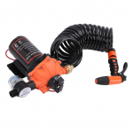 Tekipesu pumba komplekt 7,5 GPM 80 PSI Sisseehitatud filter Paadi pesupumba komplekt haagissuvilatele, matkaautodele, haagissuvilatele