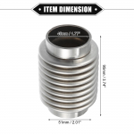 UXCELL 38mm/45mm/50mm/60mm Auto summuti painduv toru Summuti painduvad &uuml;hendustorud L&otilde;&otilde;ts Universaalne Vastupidav Roostevaba teras 45x51x95mm