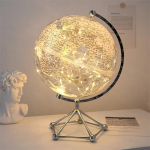 LED-v&auml;lklamp Maakera, L&auml;bipaistev Maakera Lamp, P&ouml;&ouml;rlev Maakera, Poe Dekoor Laste Toa Kaunistus Kingitused USB Powered valge