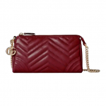 Gucci GG Marmont Logo Double G T&otilde;mblukuga Nahast Kaenla-&Otilde;lakott V&auml;ike Naiste &otilde;lakott Punane 847589-DTDFT-6207 Basic Set (Bag+Dust Bag)