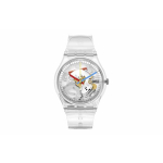 Swatch Gent Series Kvartsmehhanismiga 30M Veekindel Kell 34mm Skelettdialoog Bioloogilisest Materjalist Korpus Plastikust Rihm Unisex-kellad SO28K100 Transparent Watch Case