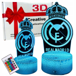 Real Madridi vapp logo &ouml;&ouml;lamp lastele 16 LED 3D + puld