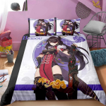 Uus Anime Genshin Impact 3D Prinditud Voodipesukomplekt Kuningas Tekikott Padjap&uuml;&uuml;r Tekikate Voodiriided Voodipesu Kodutekstiilid 135x200cm