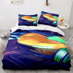 Rocket League voodipesu komplekt Tekikate &Uuml;hekohaline Twin T&auml;iskasvanu Full Queen King Suurus Auto Rocket League Voodikomplekt Laste magamistuba Tekikate 135x200cm