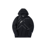Anta Korvpallisari Kirjaga Triibuline Kapuutsiga Pullover Dressipluus Meeste Pealisr&otilde;ivad Must 152311767-4 M black