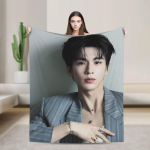 Zhang Linghe Tekk Super Soe T&auml;navastiil Pl&uuml;&uuml;sist Visketekk Elutoa jaoks Dekoratiivne Flanellist Voodikate Voodikate 130x150cm