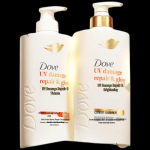 Dove UV-kahjustusi parandav ja helendav &scaron;ampooni ja palsami komplekt