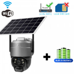 P&auml;ikesetoitega valvekaamera PIR liikumisanduriga J&auml;lgimine Nutikas kodu Veekindel V&auml;line kaamera 4G/WIFI Monitor 【Wifi】None Card