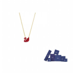 Swarovski kullatooniga kaetud, kunstkristallkivist kaelakeed naistele Small Size-Original brand box (color random) punane