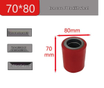 Rauast s&uuml;damikuga PU kahvelt&otilde;stuki ratas 60x80/70x80/90x80/180x50 - Kulumiskindel Model 1
