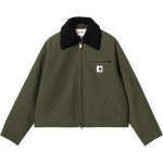 Carhartt WIP Fw24 W Newkirk Jakk Vaba Ruudukujuline Silt T&otilde;mblukuga Tasku Pikkade Varrukatega Kraega Jakk Naiste Jakk Roheline I033880-2JL-XX L black